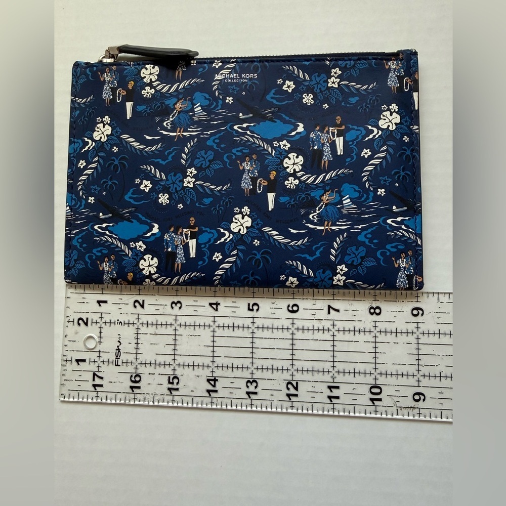 Michael Kors Prescott Tropical Welcome Print Leather pouch - Picture 8 of 9